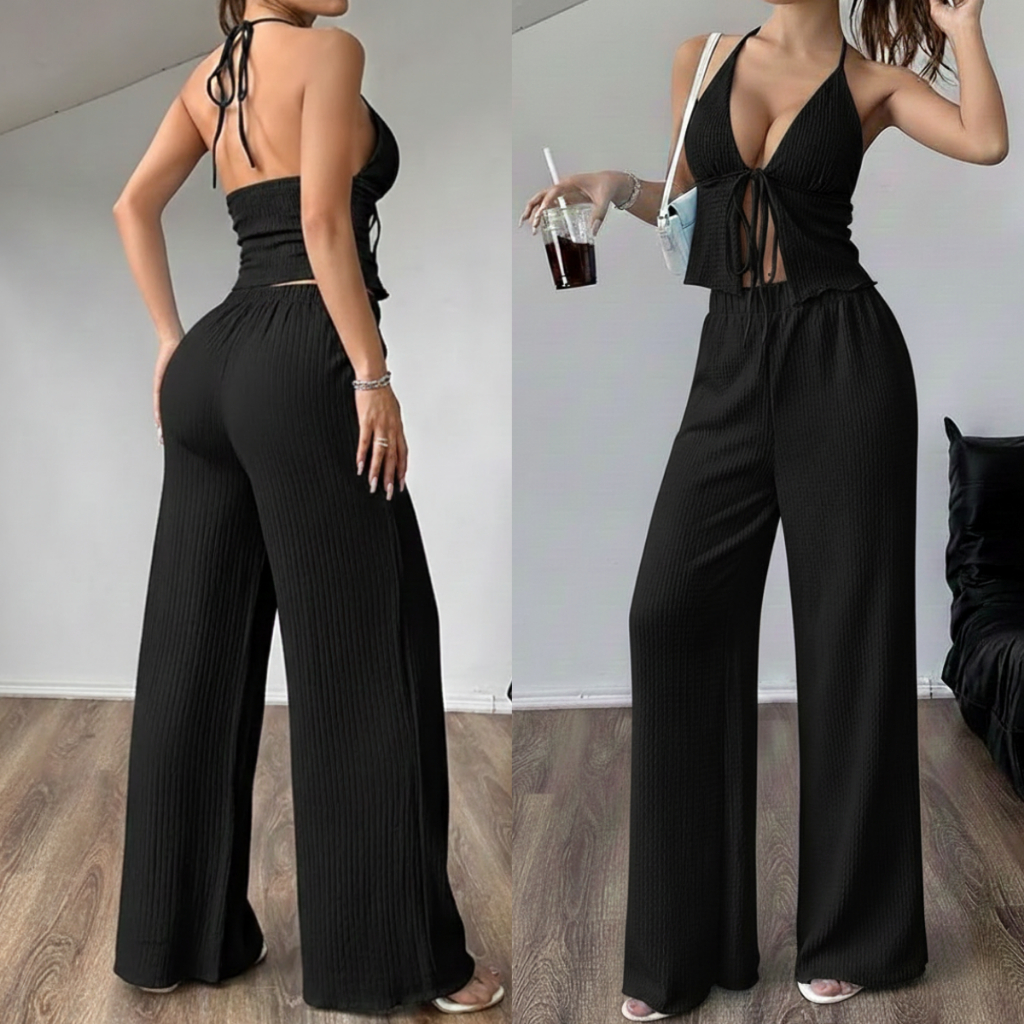 Conjunto Feminino Liz Calça Pantalona + Blusinha 