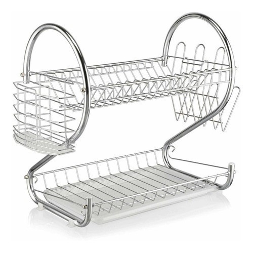 Escorredor De Louça Inox 14 Pratos Organizador De