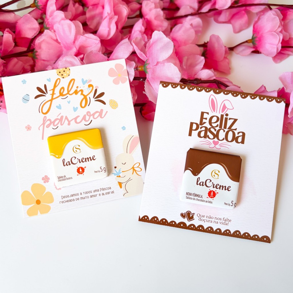 Cartão para Chocolate Páscoa | Mimo de Páscoa p
