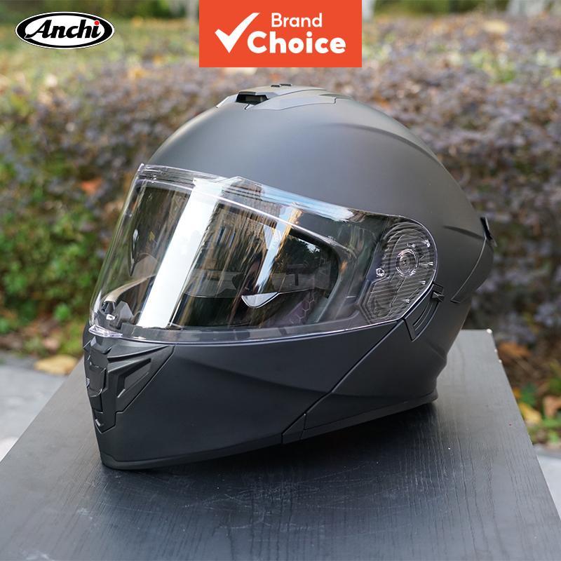 Lente Dupla Flip Up Capacete De Motocicleta Rosto 