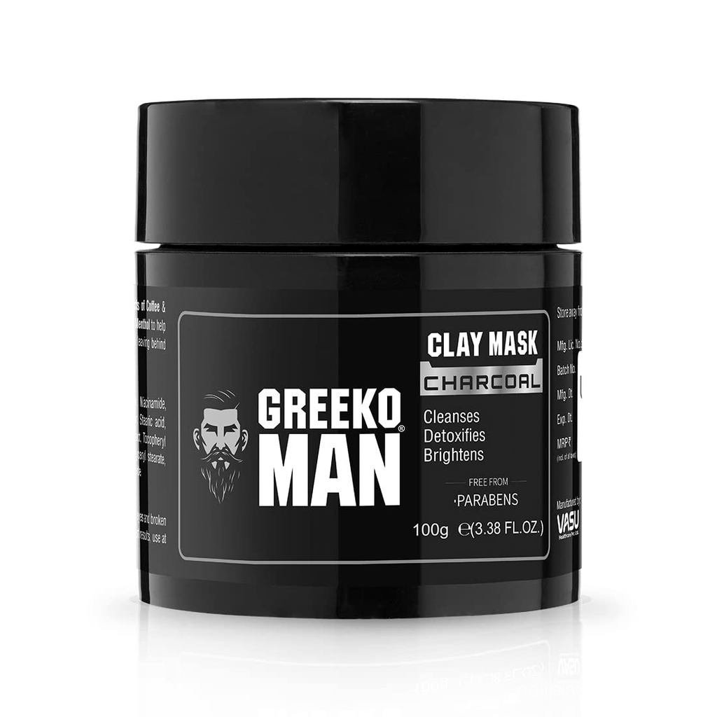 Máscara de Argila de Carvão Greeko Man para Pele