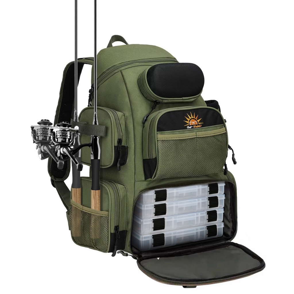 Mochila De Pesca e Camping 40L Impermeável Bolsa 