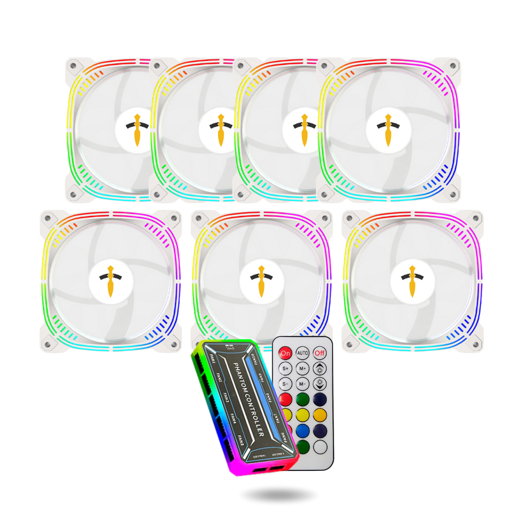 Kit de 3 a 10 Fans Rgb + 1 Controlador Cooler Bran