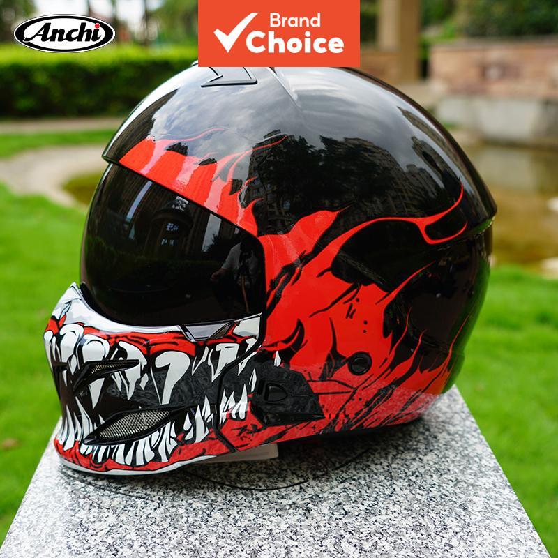 Capacete Retrô Leve Para Motocicleta , Equipament