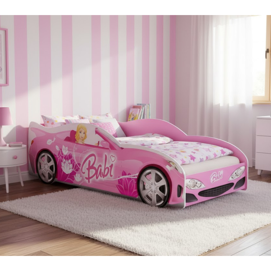 Mini Cama Carro Infantil Feminina Menina em MDF Ad