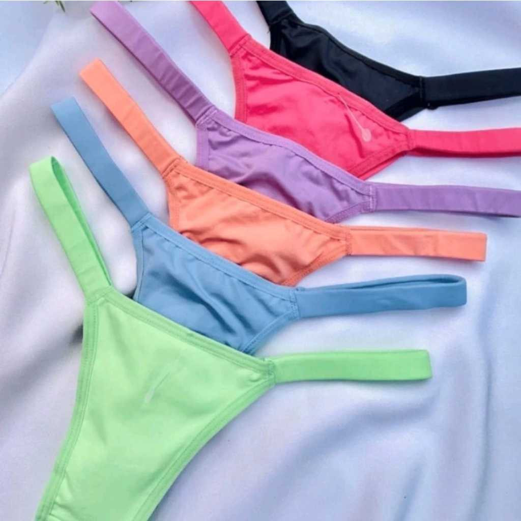 Kit Calcinha Fio Duplo Lingerie Tanga Biquíni