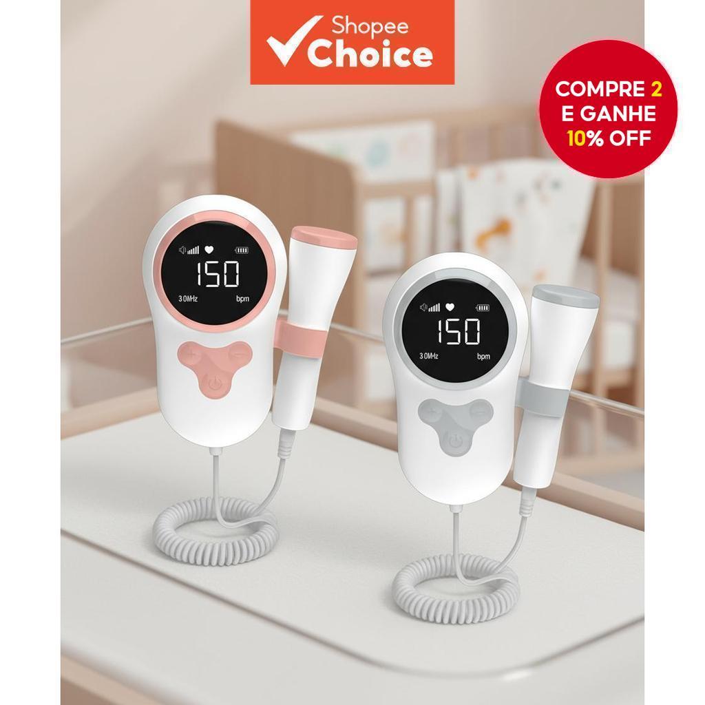 LCD Display Fetal Doppler Baby Heart Rate Monitor,