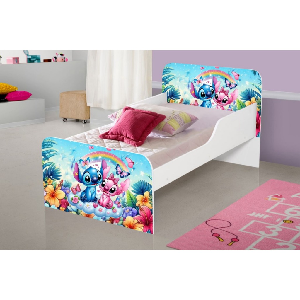 Mini Cama Infantil Com Colchão Princesas Meninas 