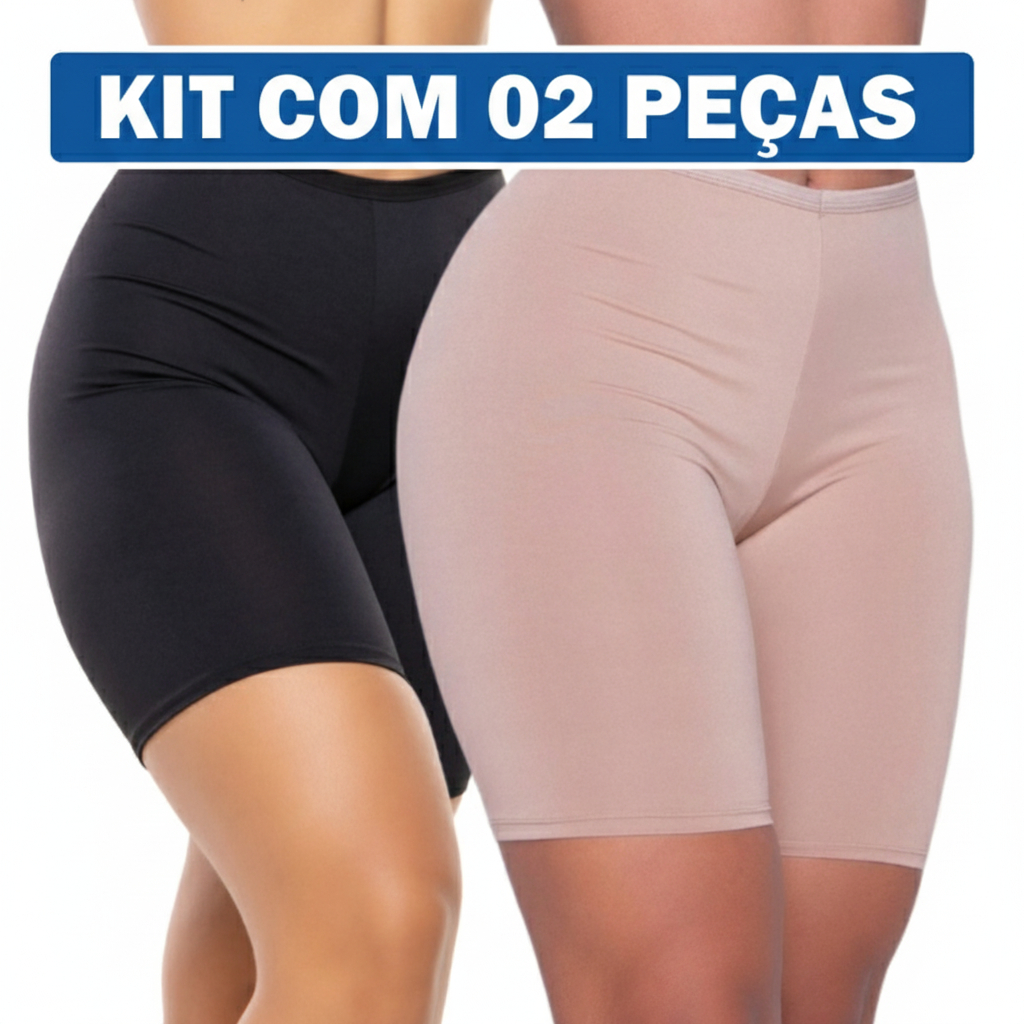 Kit 2 Anáguas Shortinho Íntimo Segunda Pele Conf
