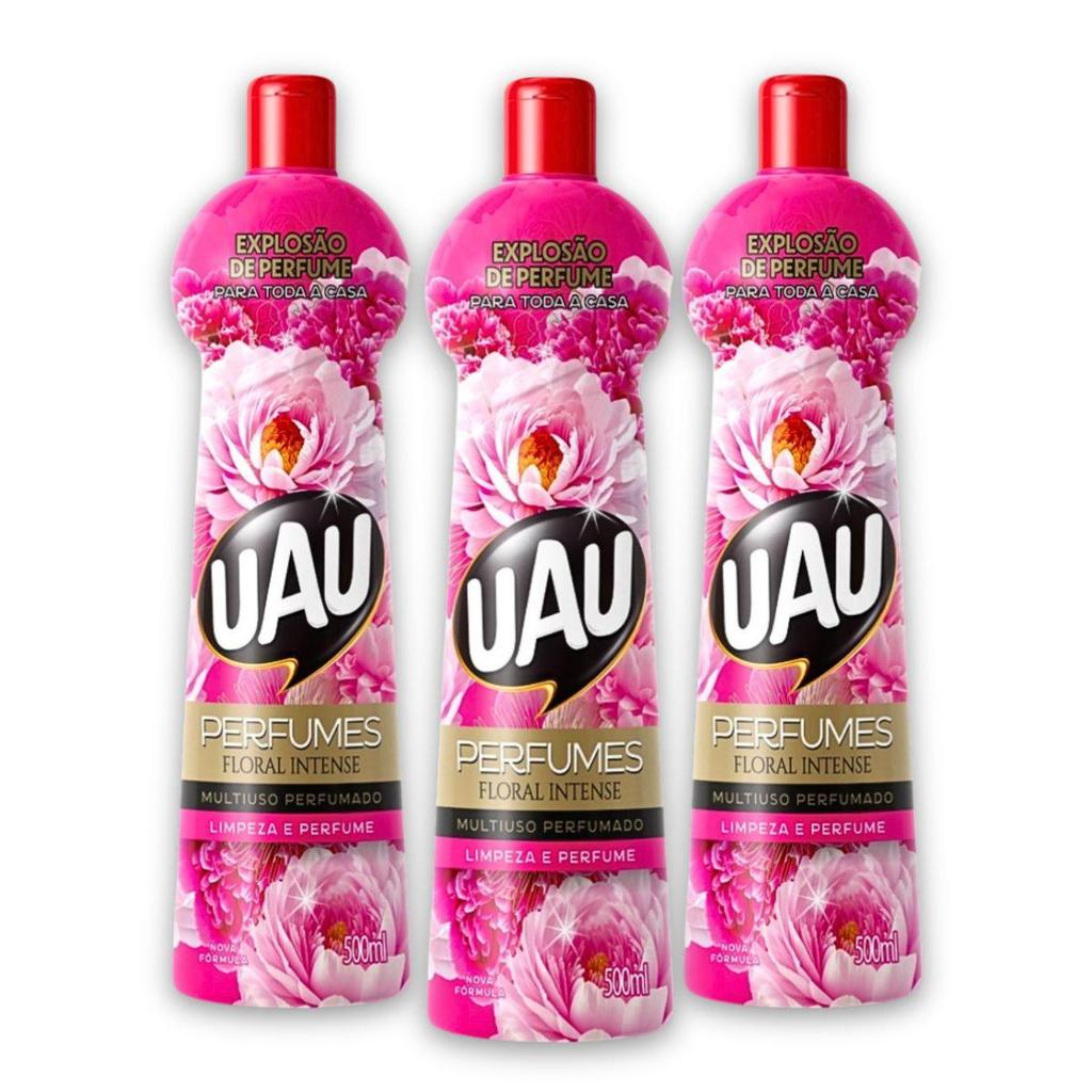 Kit 3un Limpador Multiuso 500ml Uau Floral