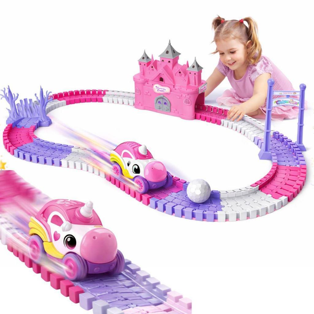 Pista com Carrinho Unicórnio Desmontável 129 Pe�