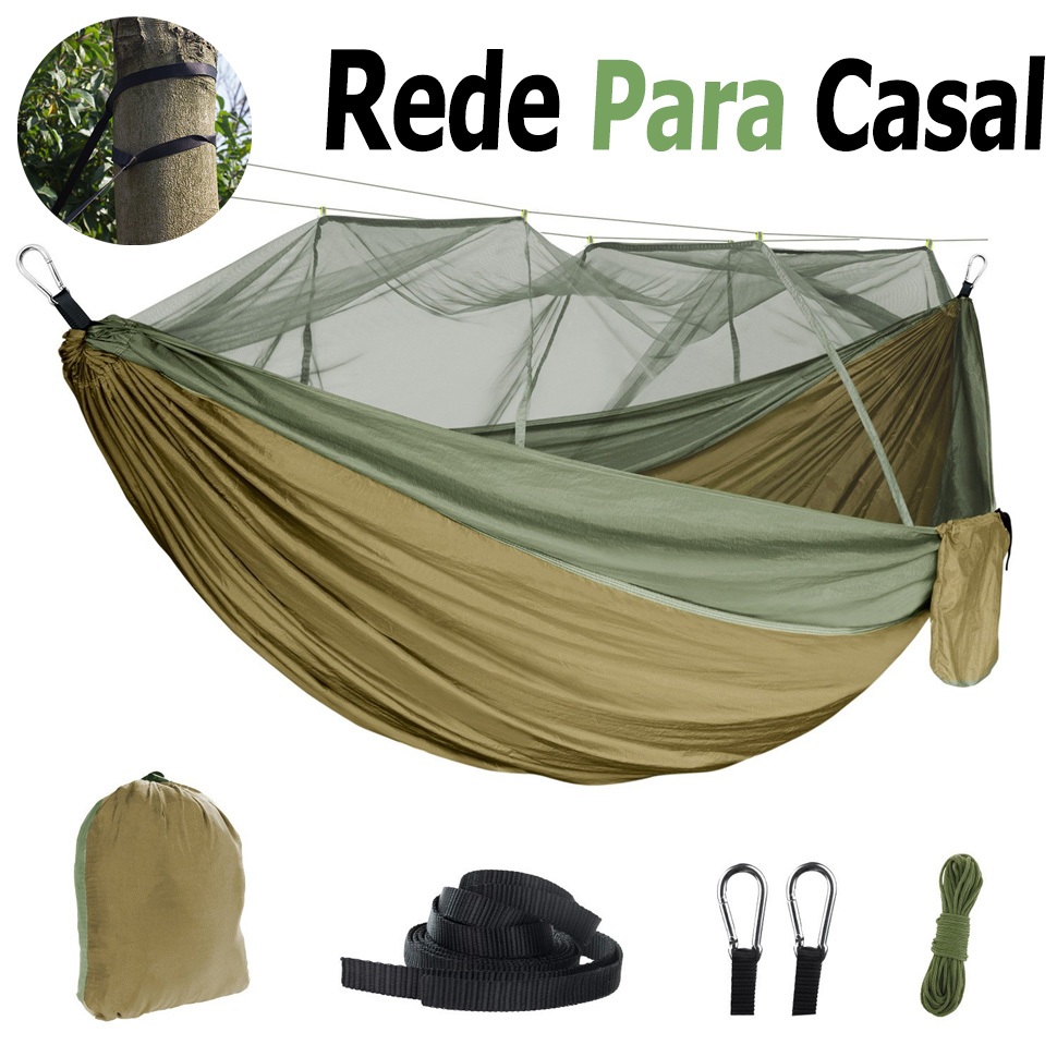 Rede Para Casal 200kg Nylon 210T Resistente –