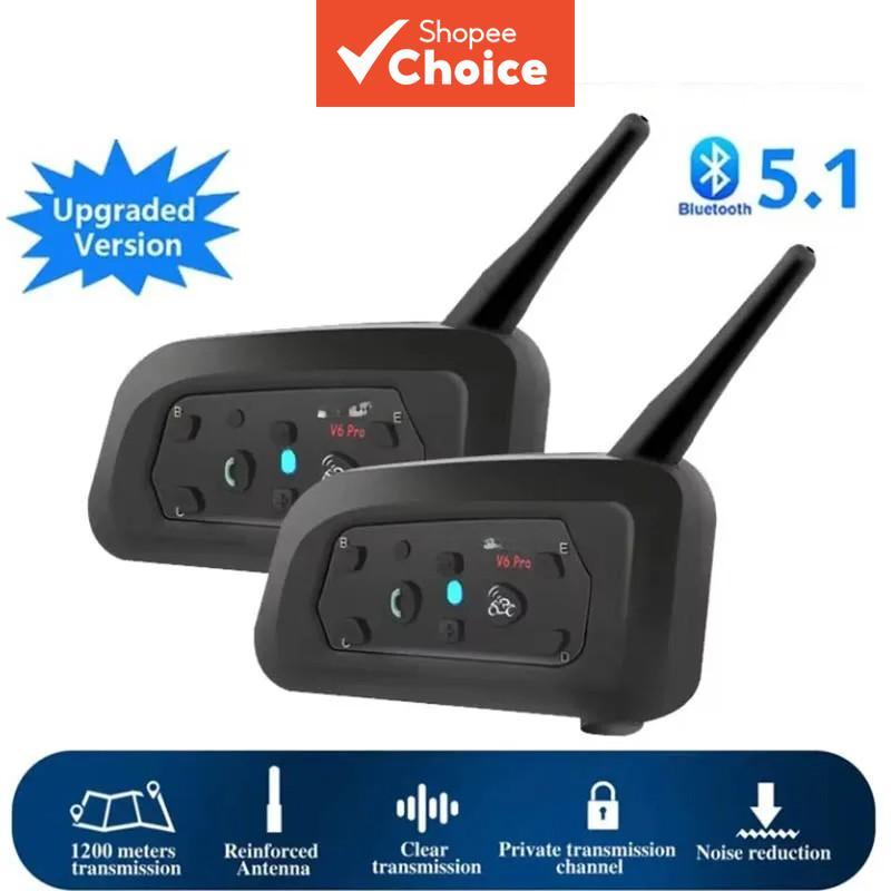 V6 Pro Moto Fone De Ouvido Bluetooth 1200M Interfo