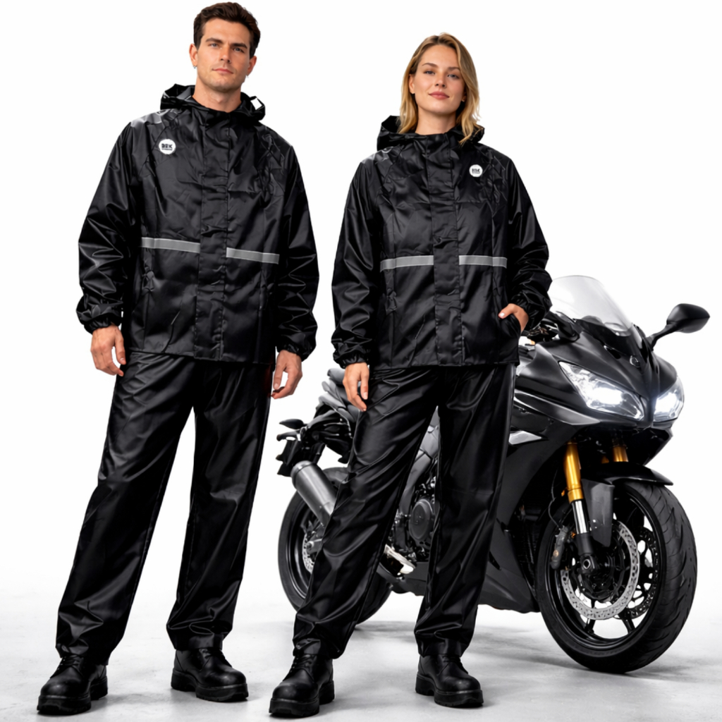 Conjunto Capa de Chuva Moto Impermeável Reforçad