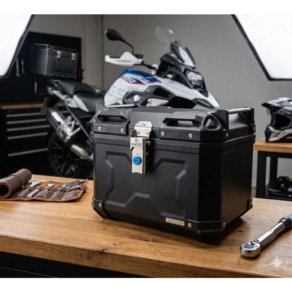 Baú Moto 37L Bauleto Traseiro ABS Reforçado C/ E