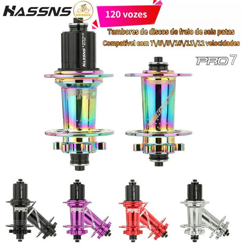 HASSNS PRO7 Cubo MTB 120 Cliques 4 Rolamentos 24/3