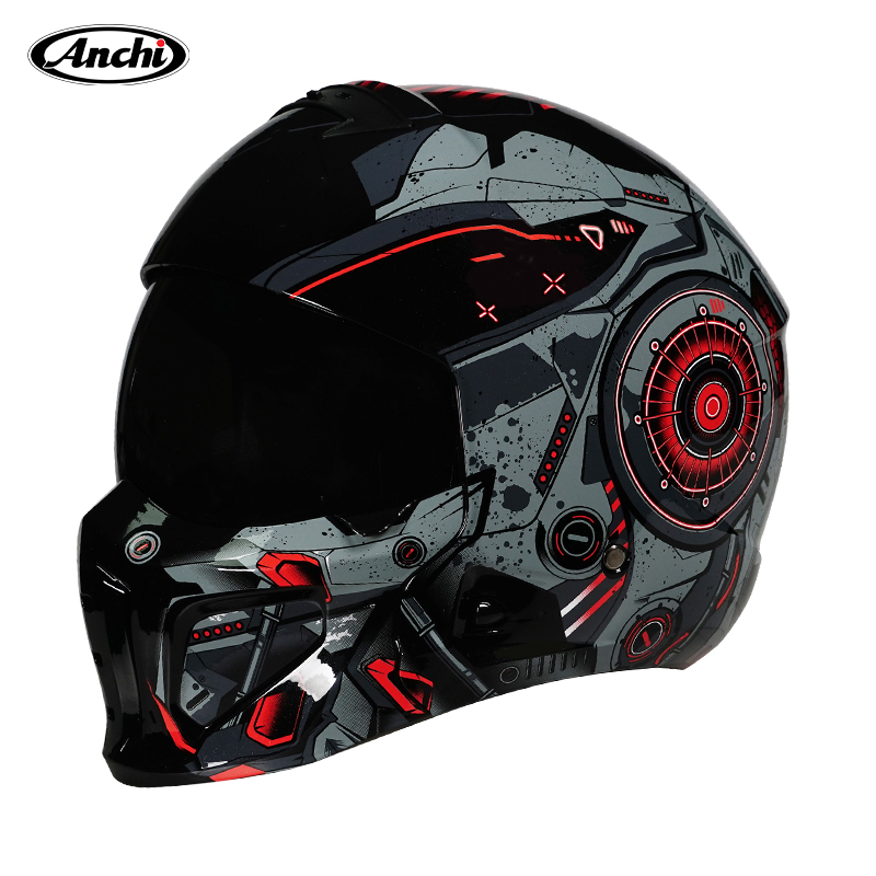 Capacete de Moto Unissex Retro ABS Combo Totalment
