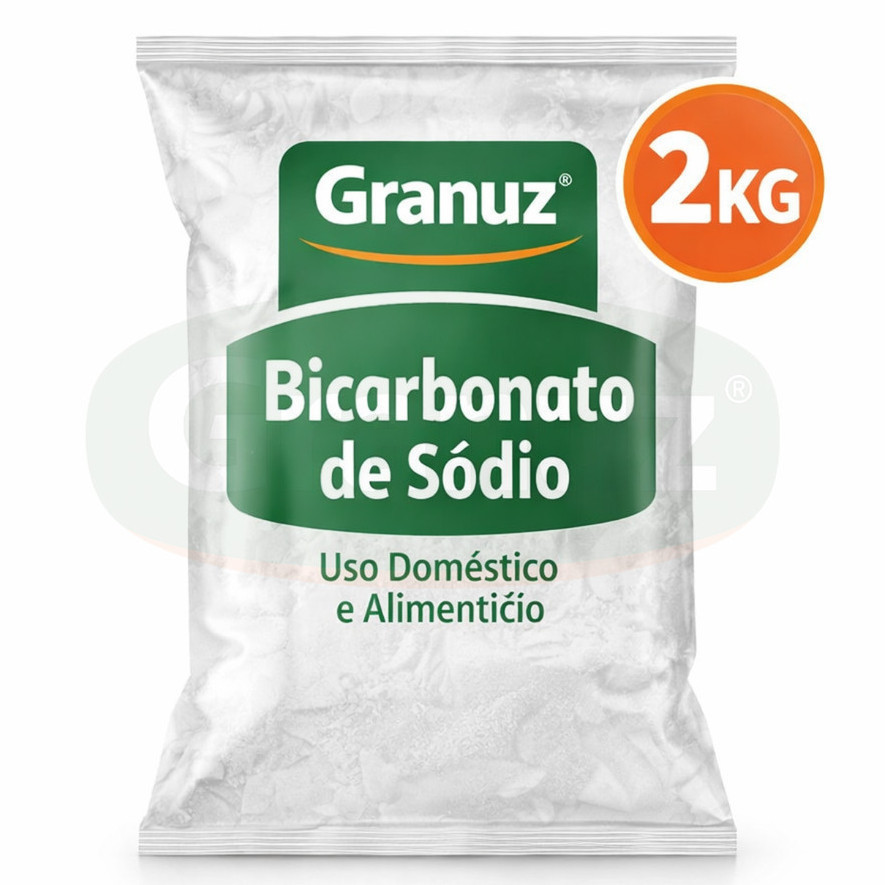Bicarbonato de Sódio 100% Puro Granuz 2kg Uso Dom