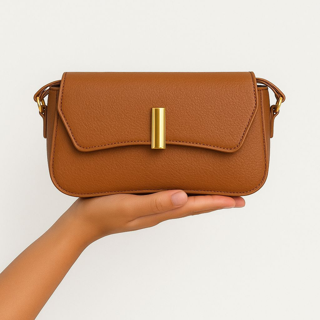 Bolsa Com Placa Full Feminina Baguete Tiracolo Peq