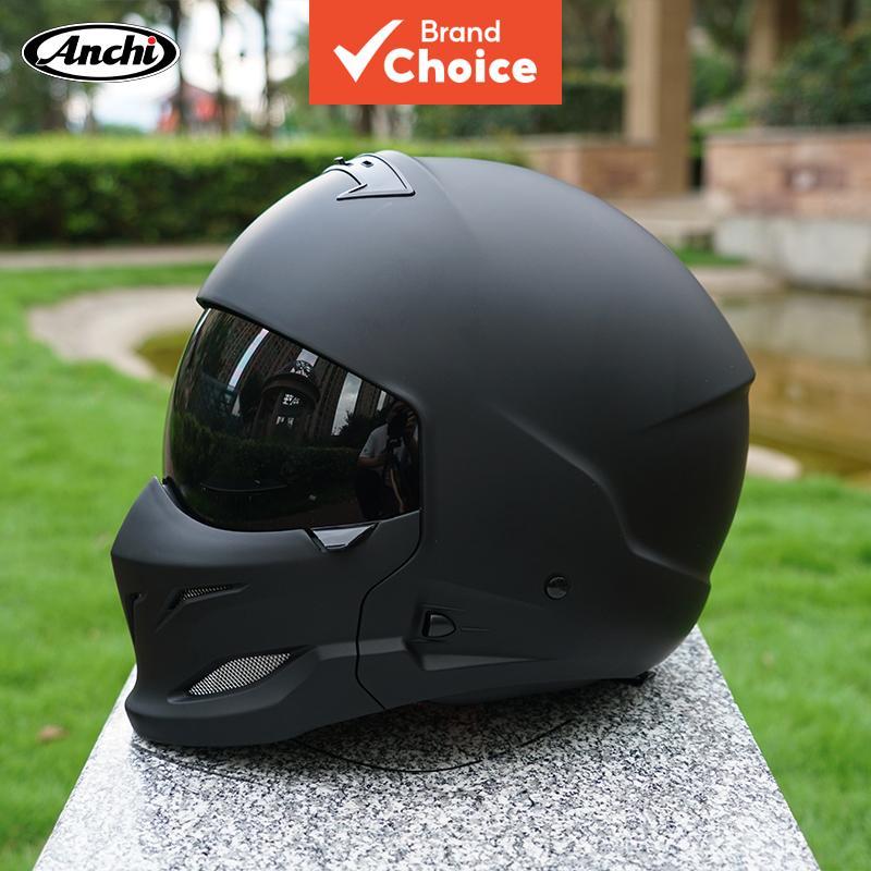 Capacete de Motocicleta Retrô Ultra-Leve, Casco e