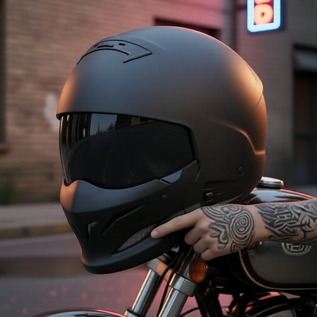 Capacete de Motocicleta Retro Pronto para Cruzeiro