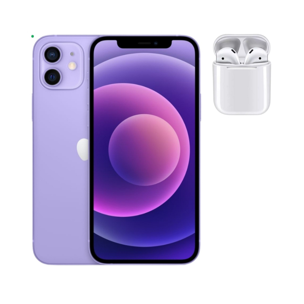 Iphone 12 Lilas 128gb Apple Vitrine grade A + Fone