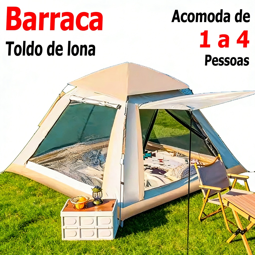 Barraca de Acampamento Automática 1-4 Pessoas à