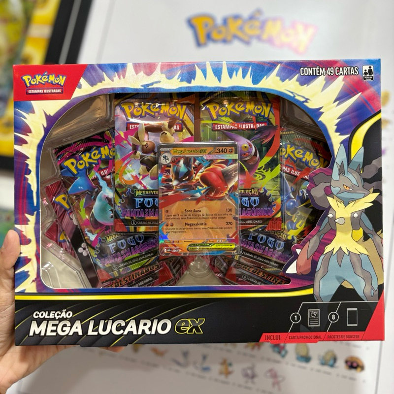 BOX Pokémon Mega Lucario EX – Mega Evoluç�