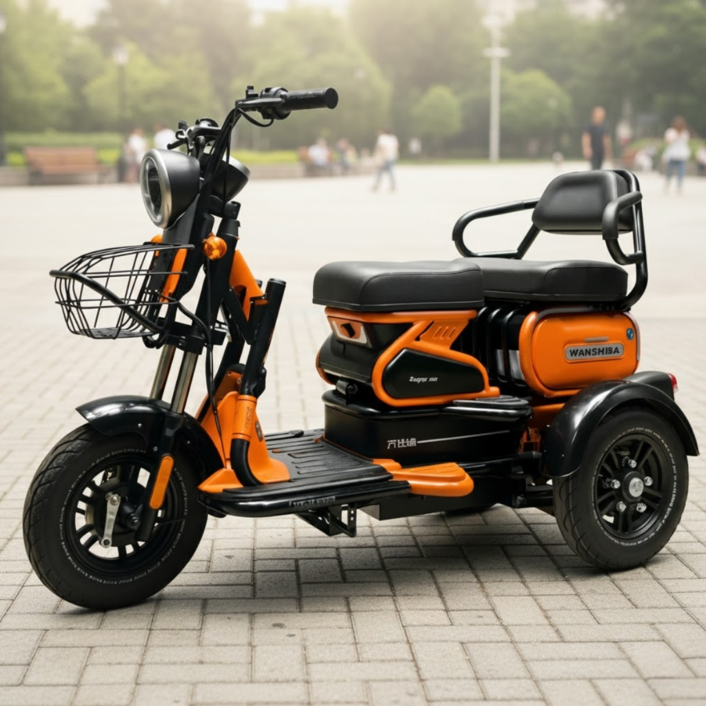 Triciclo Bike Elétrica 1000W 2 Pessoas 25km/h Bat