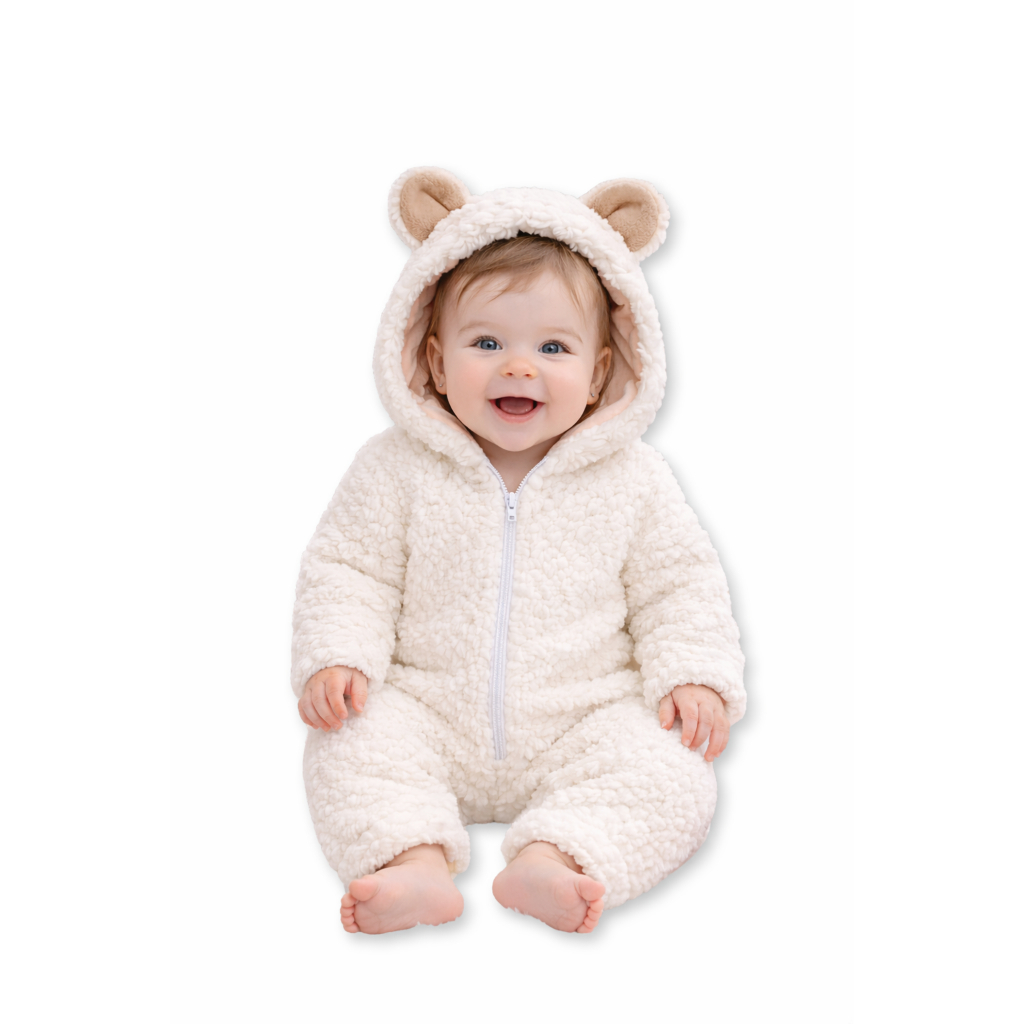 Macacão Bebê Menino e Menina Ursinho Sherpa Pele