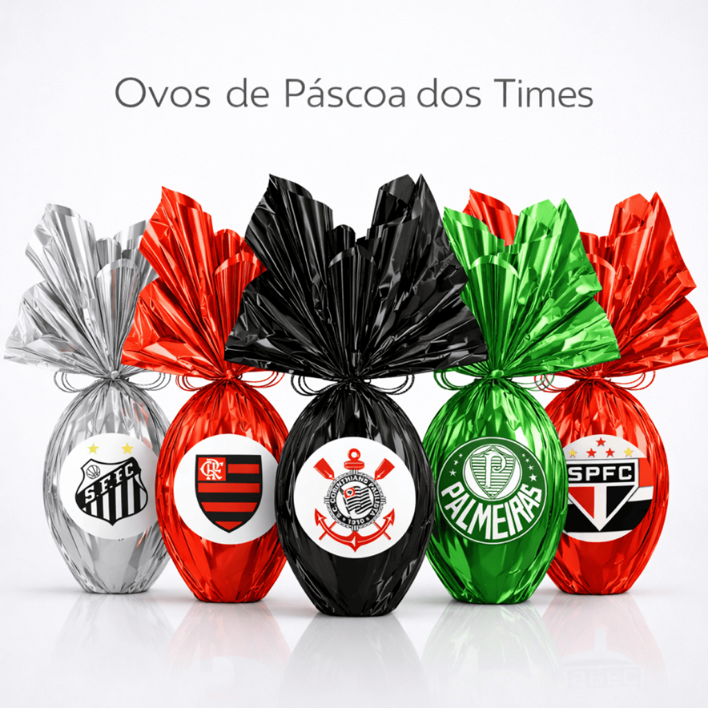 Ovo de Páscoa Ao Leite Crocante 250g Time Futebol