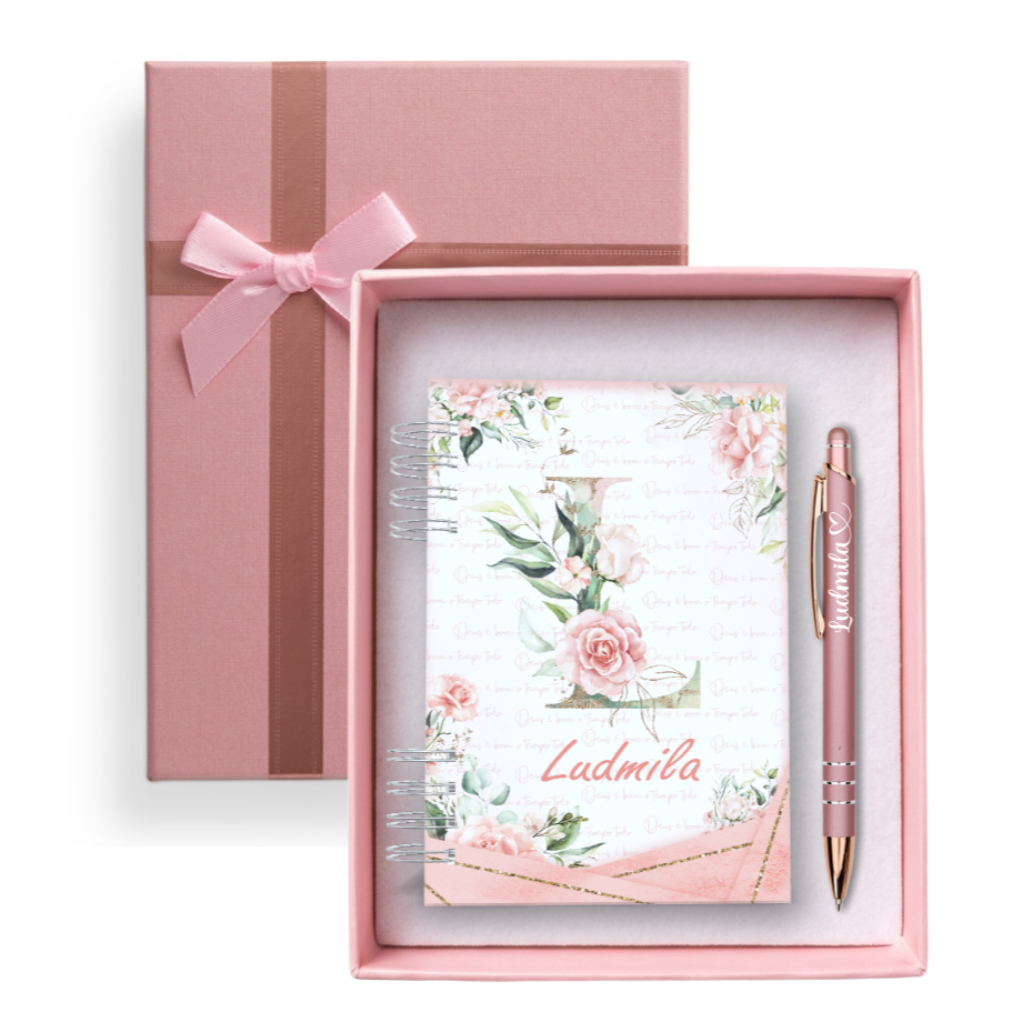 Kit Presente Caderneta Personalizada + Caneta com 