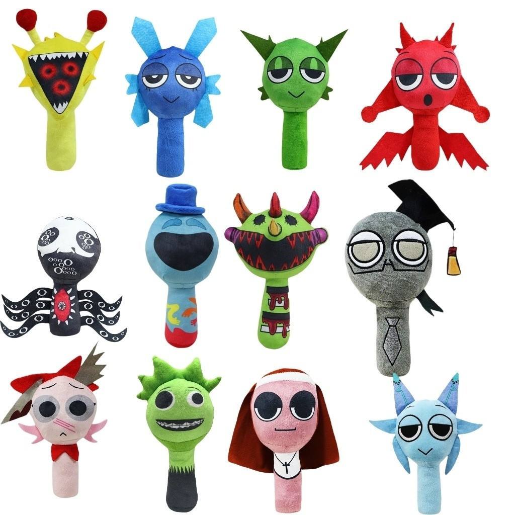 Novo Rhythm Box Boneca Sprunki Pelúcia Em torno d