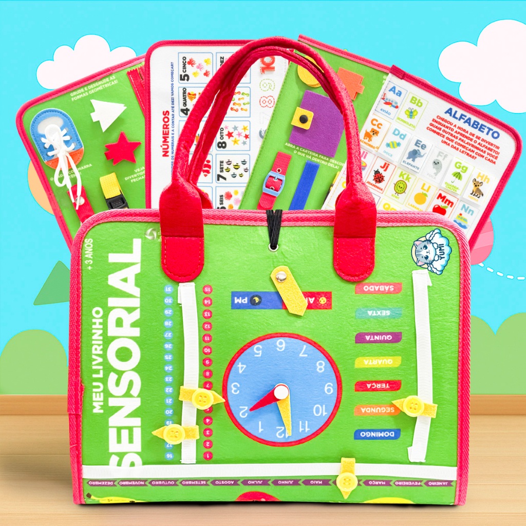 Livro Infantil Maleta Educativa Montessori –