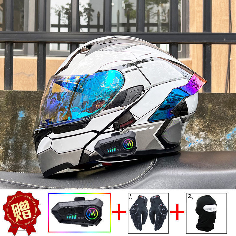 Capacete de Motocicleta ORZ para Homens e Mulheres