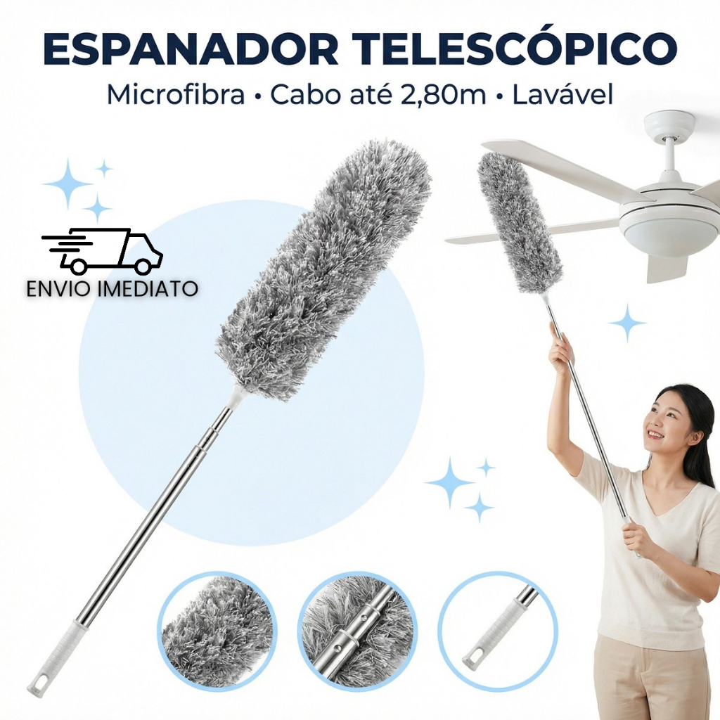 Espanador Magico 280 CM Ajustável Telescópica Do