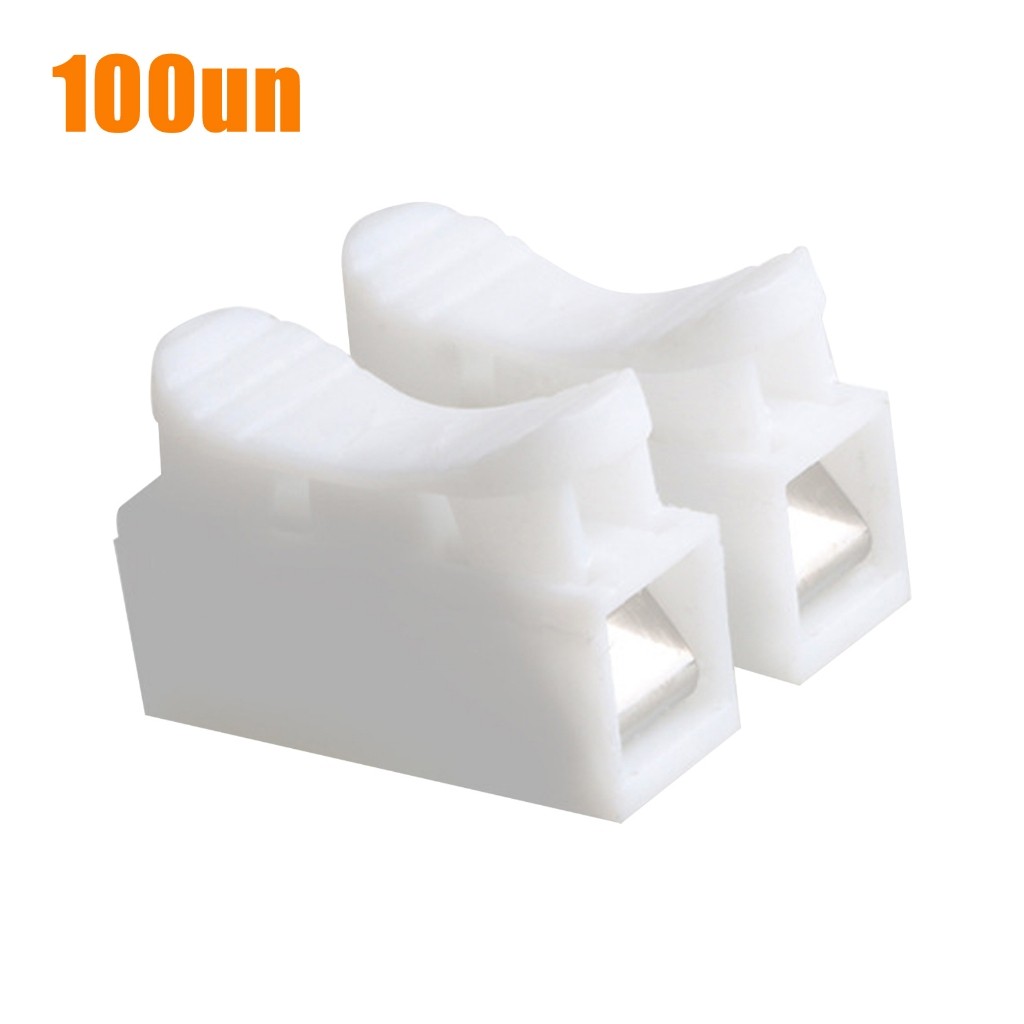 kit 100 Conector de Pressão 2 via para fios duplo