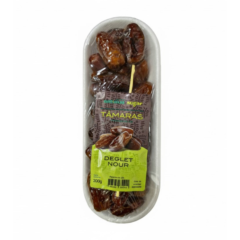 Tâmara DEGLET NOUR Importada 200g – Bandeja