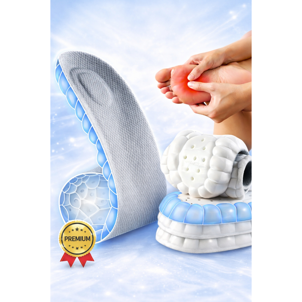 Palmilha Ortopédica Gel 4D Nuvem Fascite Plantar 