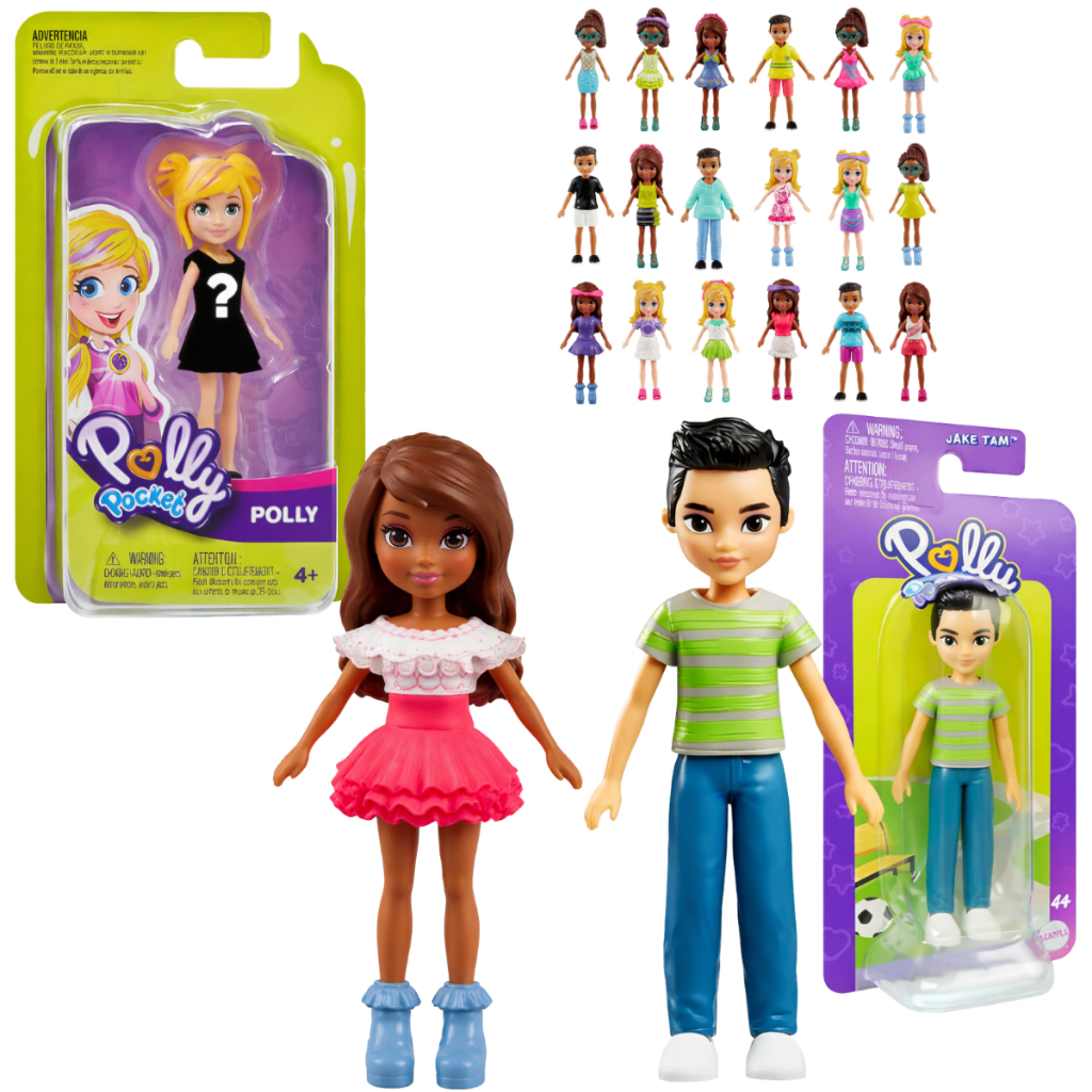 KIT 3 Bonecas Polly Pocket Menino Menina Bonequinh