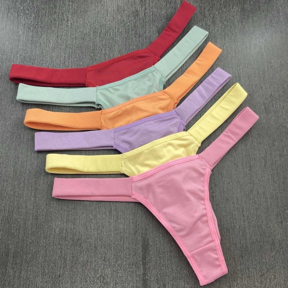 Kit 6 Calcinha Tangas Fio Duplo de Pala Tirinha Co