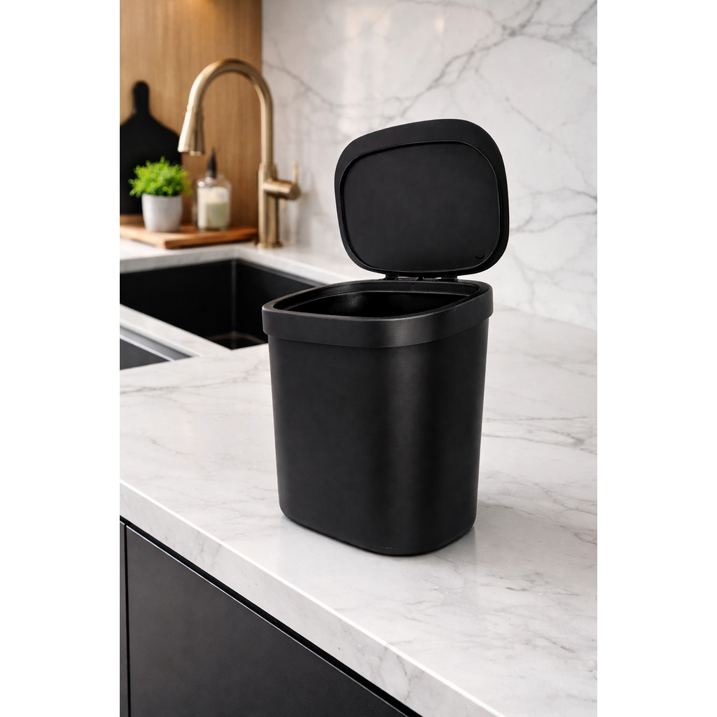 Lixeira cozinha para Pia 3,5L Com Tampa em 90 grau