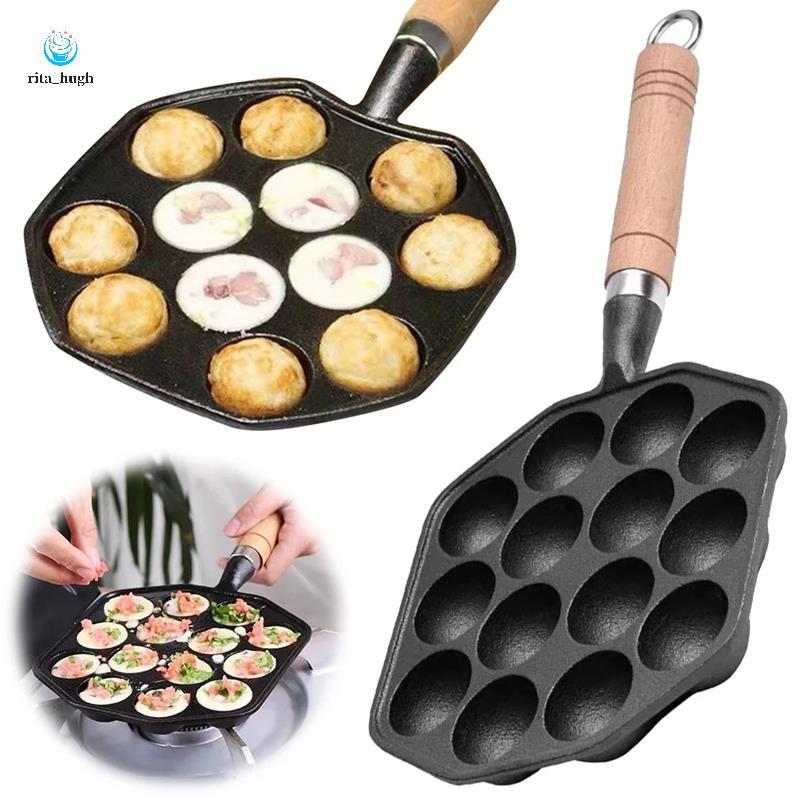 14 Buracos Antiaderente Takoyaki Fabricante Polvo 