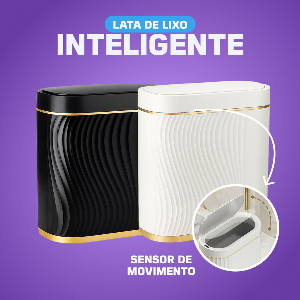 Lixeira Inteligente Sensor Automático Luxo 7L Sof