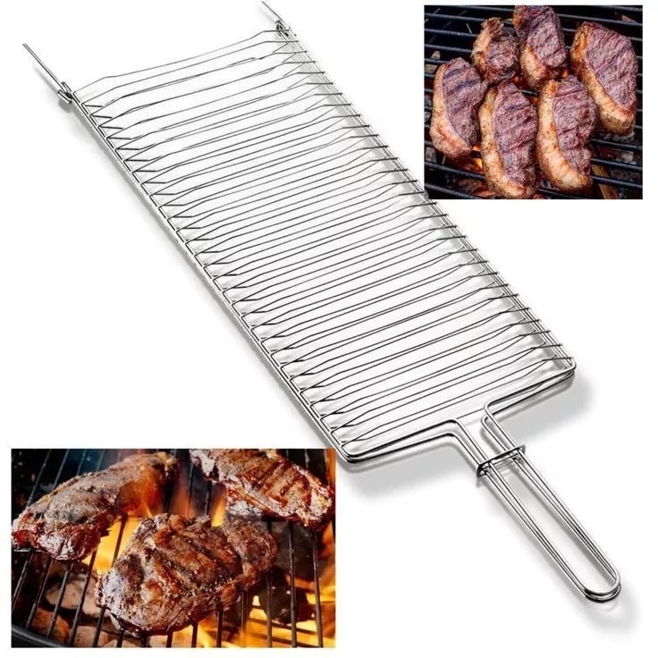 Baby Grelha 53×17 cm para Churrasco, Peixe Pe