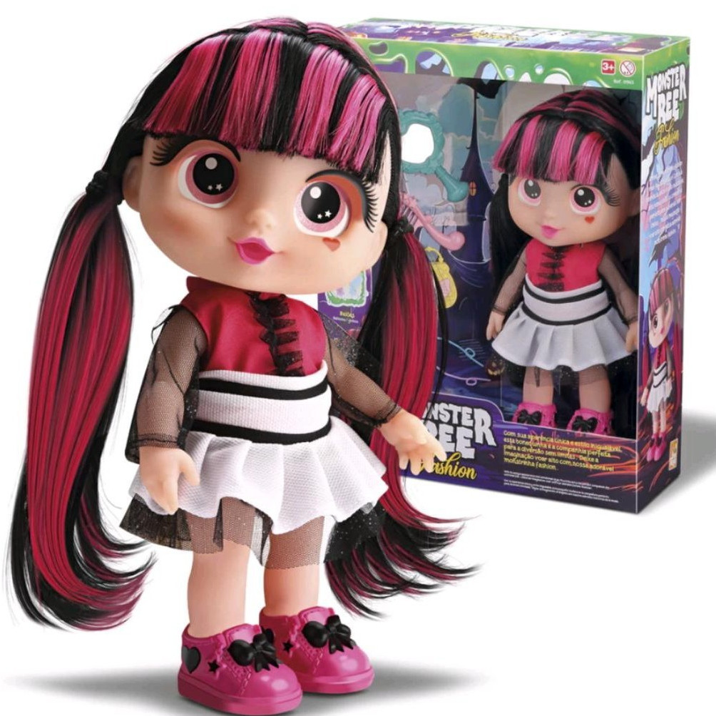 Boneca Monster Bee Fashion Vampira Com Acessórios