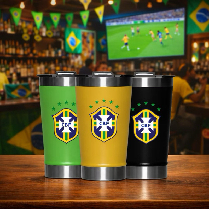 Copo térmico personalizado Brasil Copa do mundo H