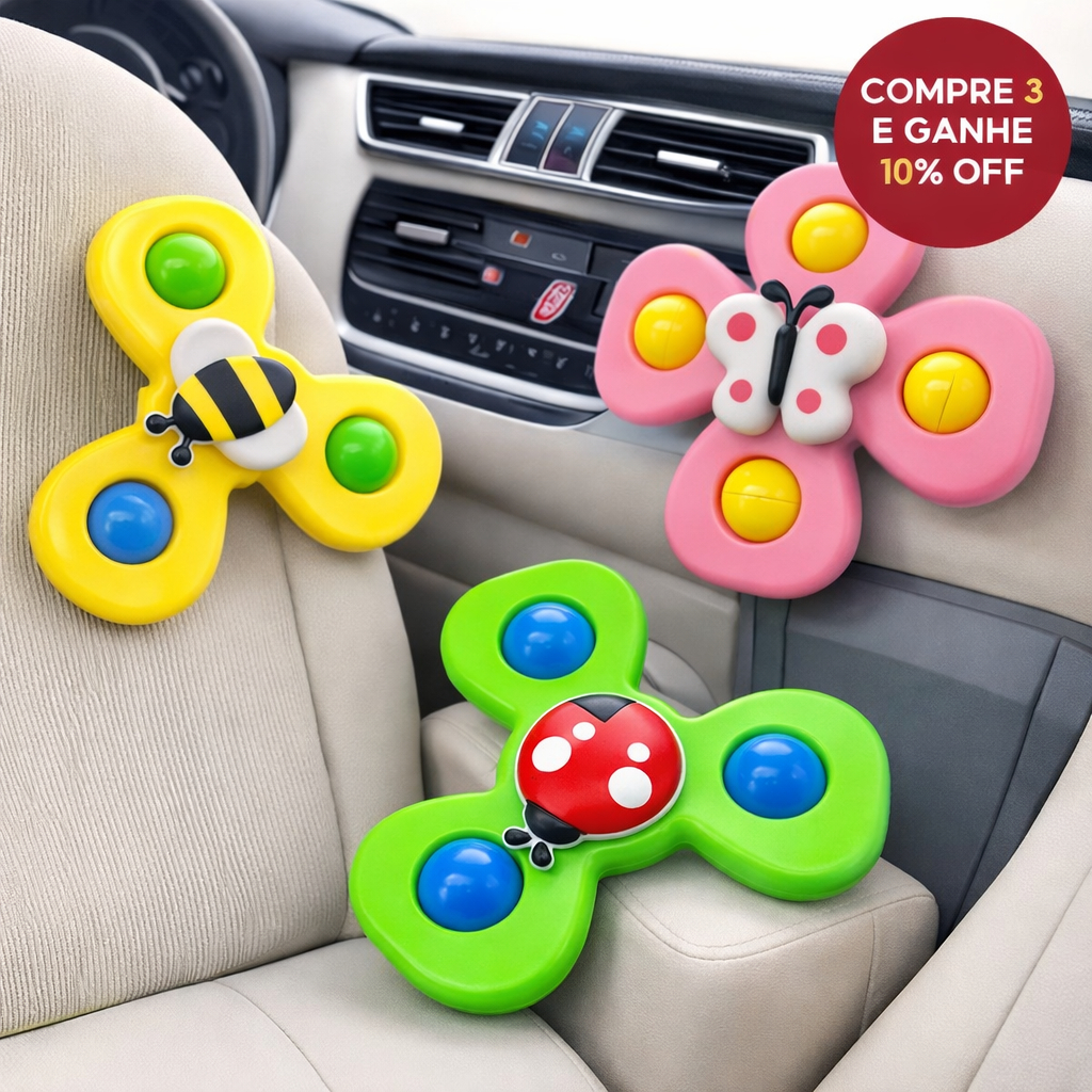 Kit 3 Spinner Com Ventosa Giratorio Bebê Brinqued