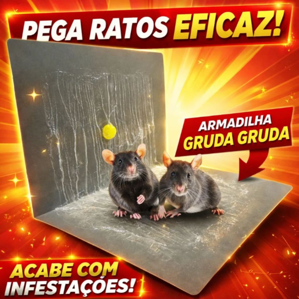 Cola Adesiva para Ratos com Captura Rápida e Segu