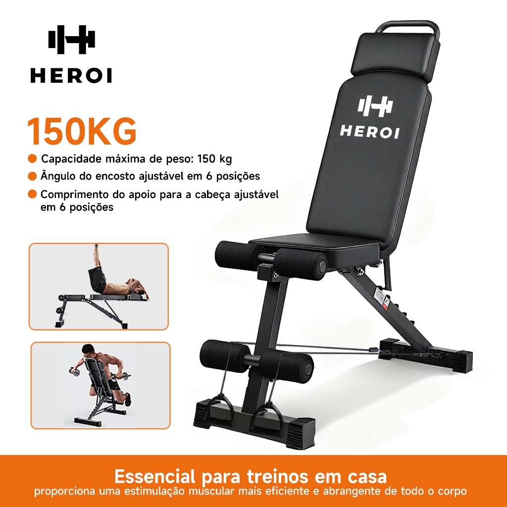 HEROI Banco de Supino Ajustável Multifuncional pa